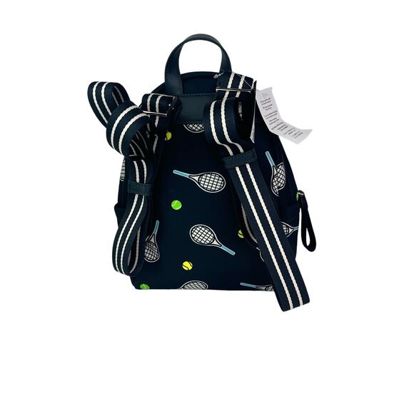 Kate Spade Chelsea Tennis Racquet and Ball Printed MINI Backpack, Blazer Blue - Picture 2 of 8